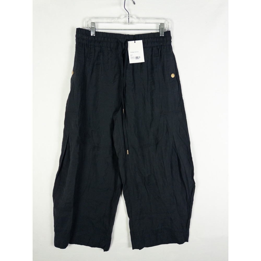 Ruti The Baggy Utility Pants Womens 10 Black Wide Leg Drawstring Modal NWT